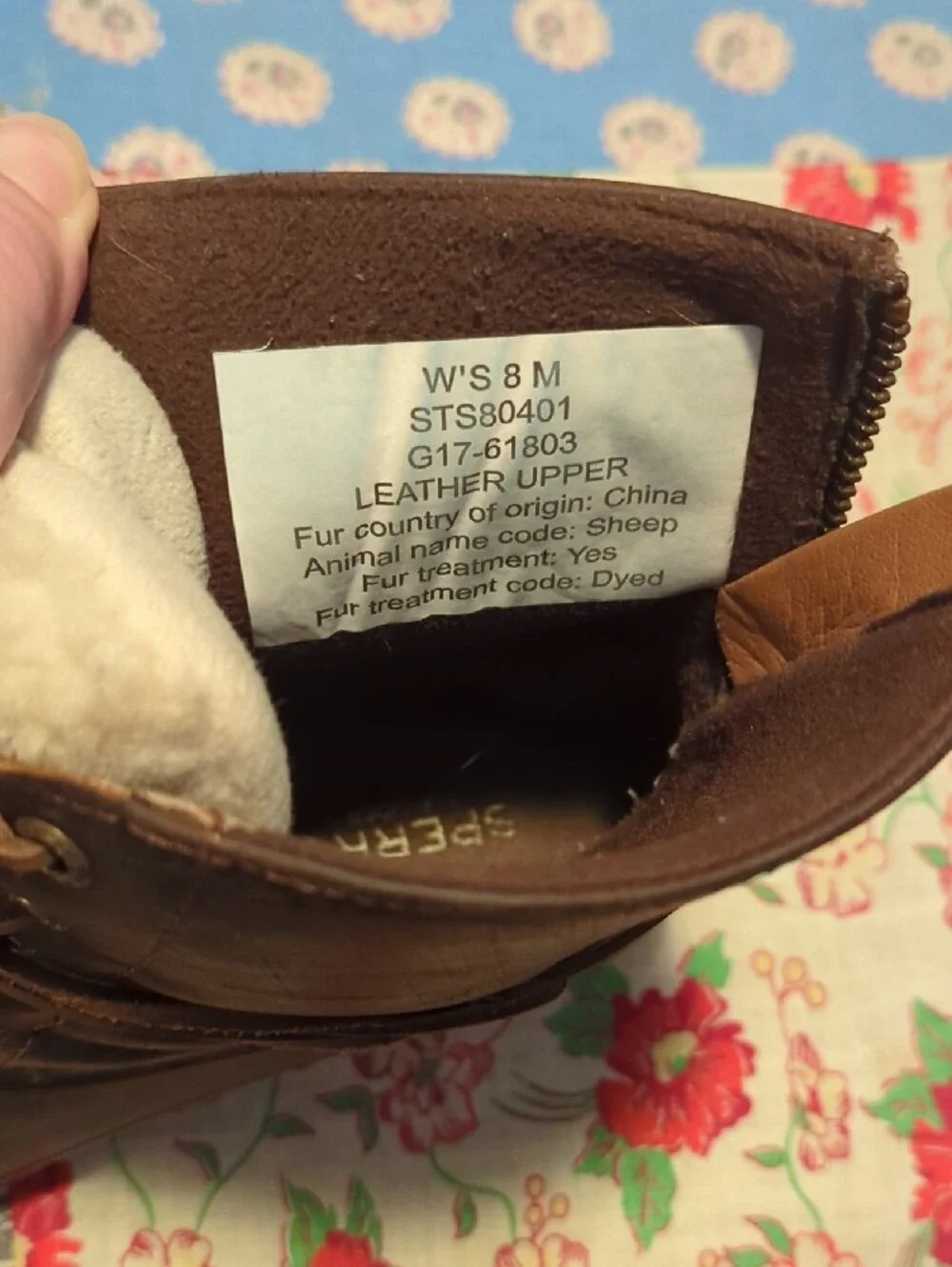 Sperry Women's Brown and Tan Sherpa-Lined Duck Boots Size 8